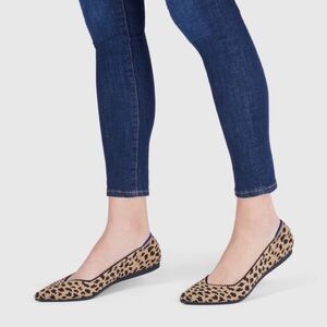 Rothy's The Point Flats In Retired Leopard Print Slip On Ballet Flat Size 6.5